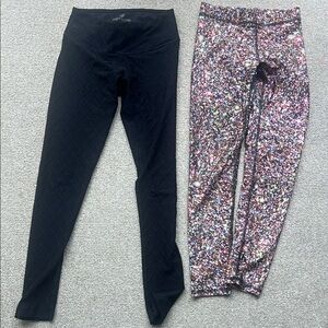 Colorful and Black  Leggings Set